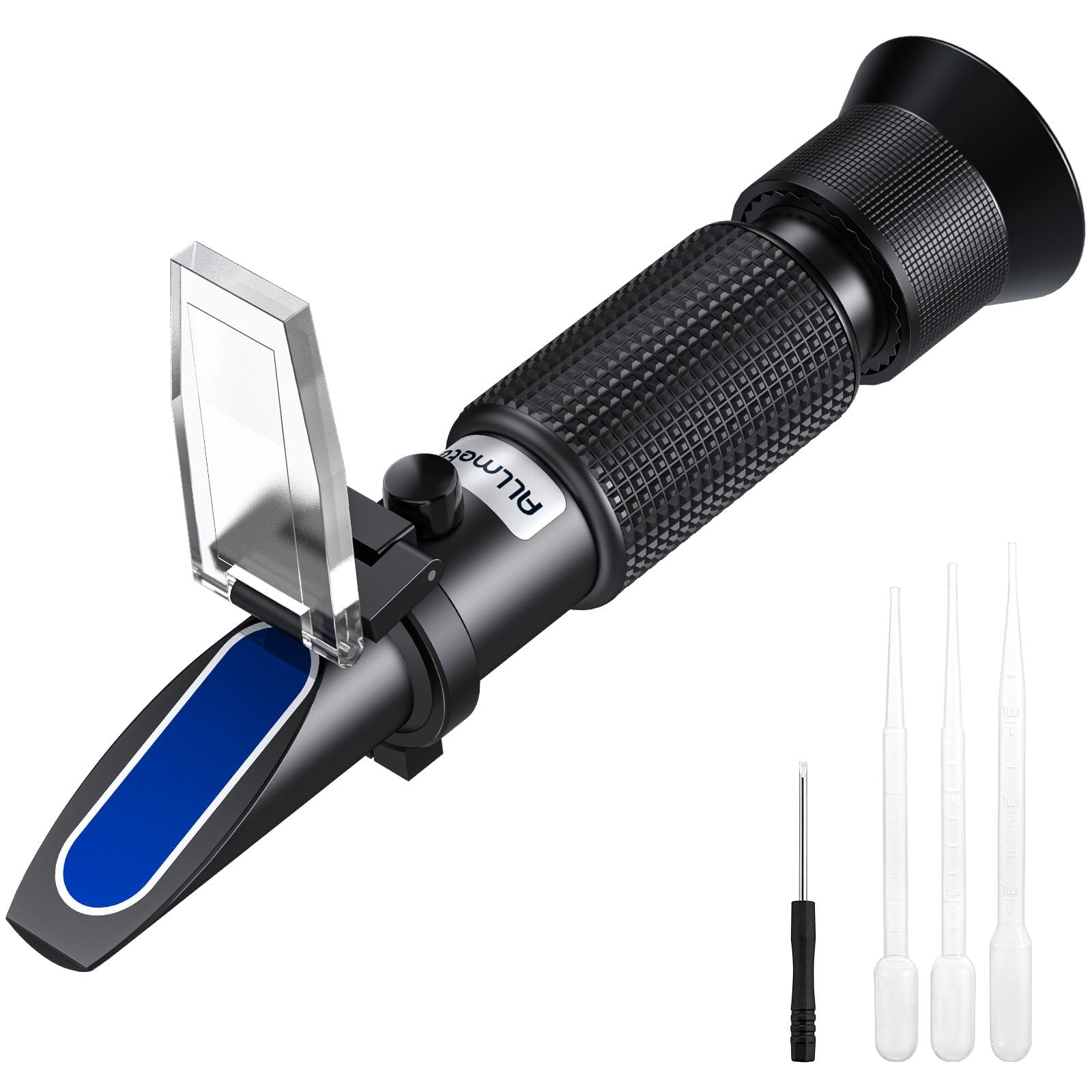 Grape Wine Refractometer Dual Scale 0-40% Brix,0-25% Alcohol,for Measuring Sugar Content and Predicting Alcohol Degree in Winemaking and Brewing