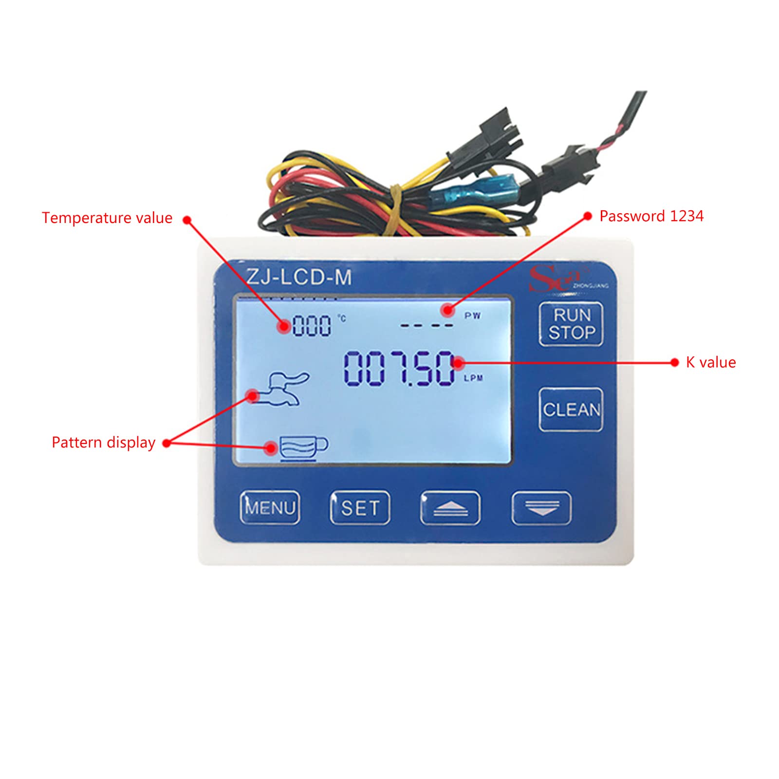 Medidor de flujo de líquido de agua con pantalla digital, controlador cuantitativo, contador de litros, galón, caudal total, medidor de caudal, sensor de flujo de agua, interruptor de flujo para