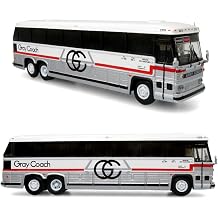 1980 MCI MC-9 Crusader II Intercity Coach Bus Toronto - Guelph Ontario, Canada Gray Coach 1/87 HO Diecast Model by Iconic Replicas 87-0330