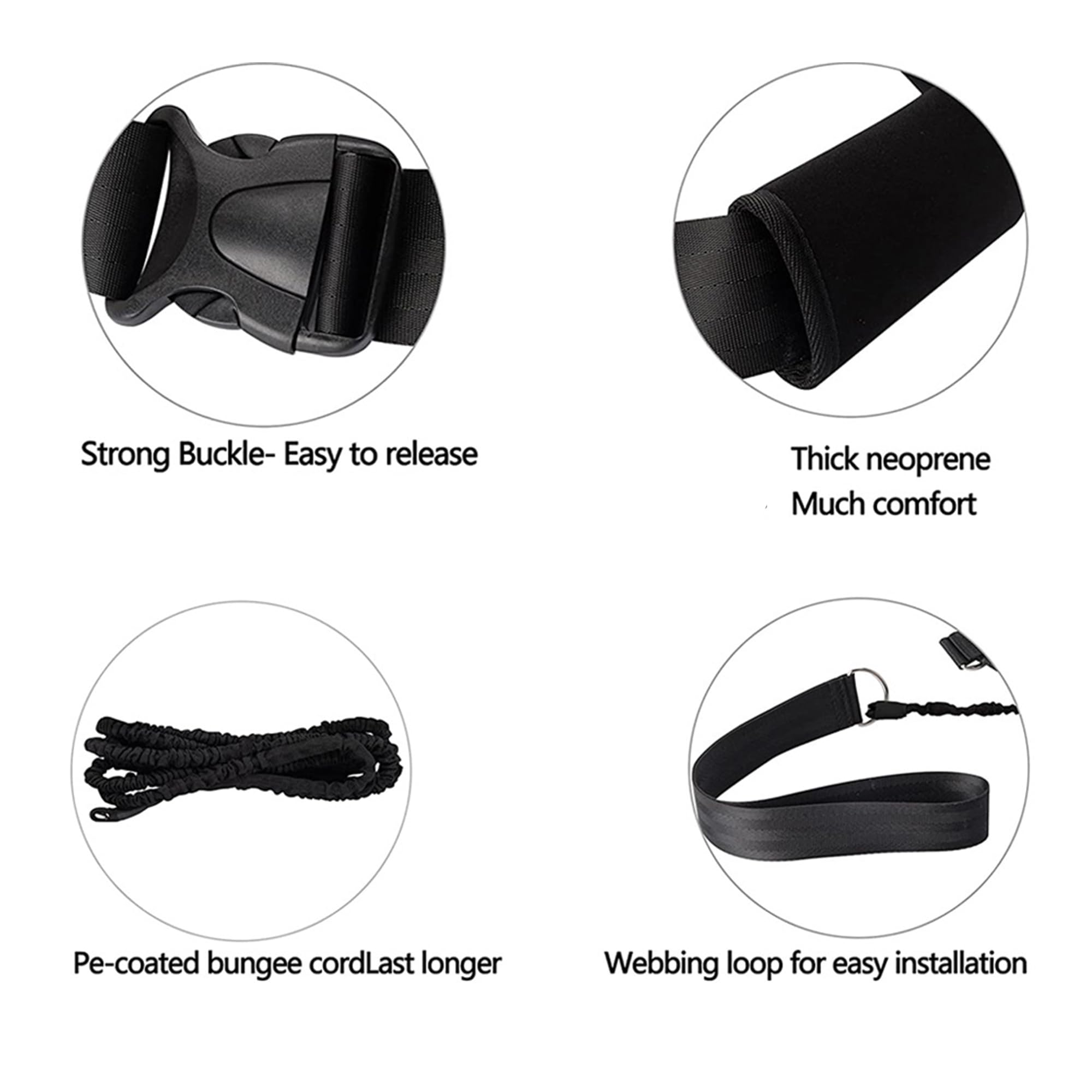 Cintura Resistenza Nuoto 4m - Per Allenamento Statico, Con Imbracatura Regolabile, Per Piscina - Foto 2