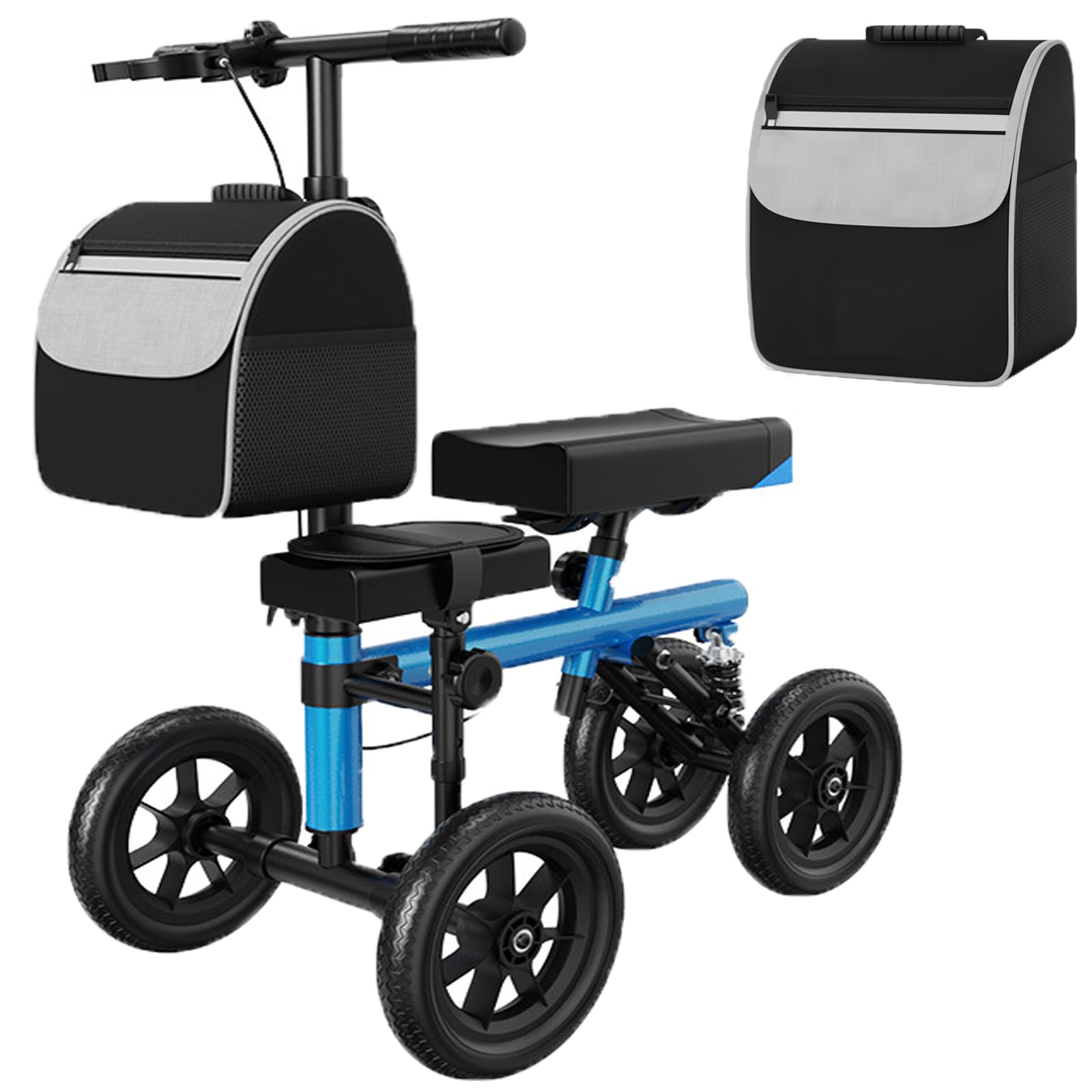 Scooter pieghevole per adulti, deambulatore per ginocchio regolabile