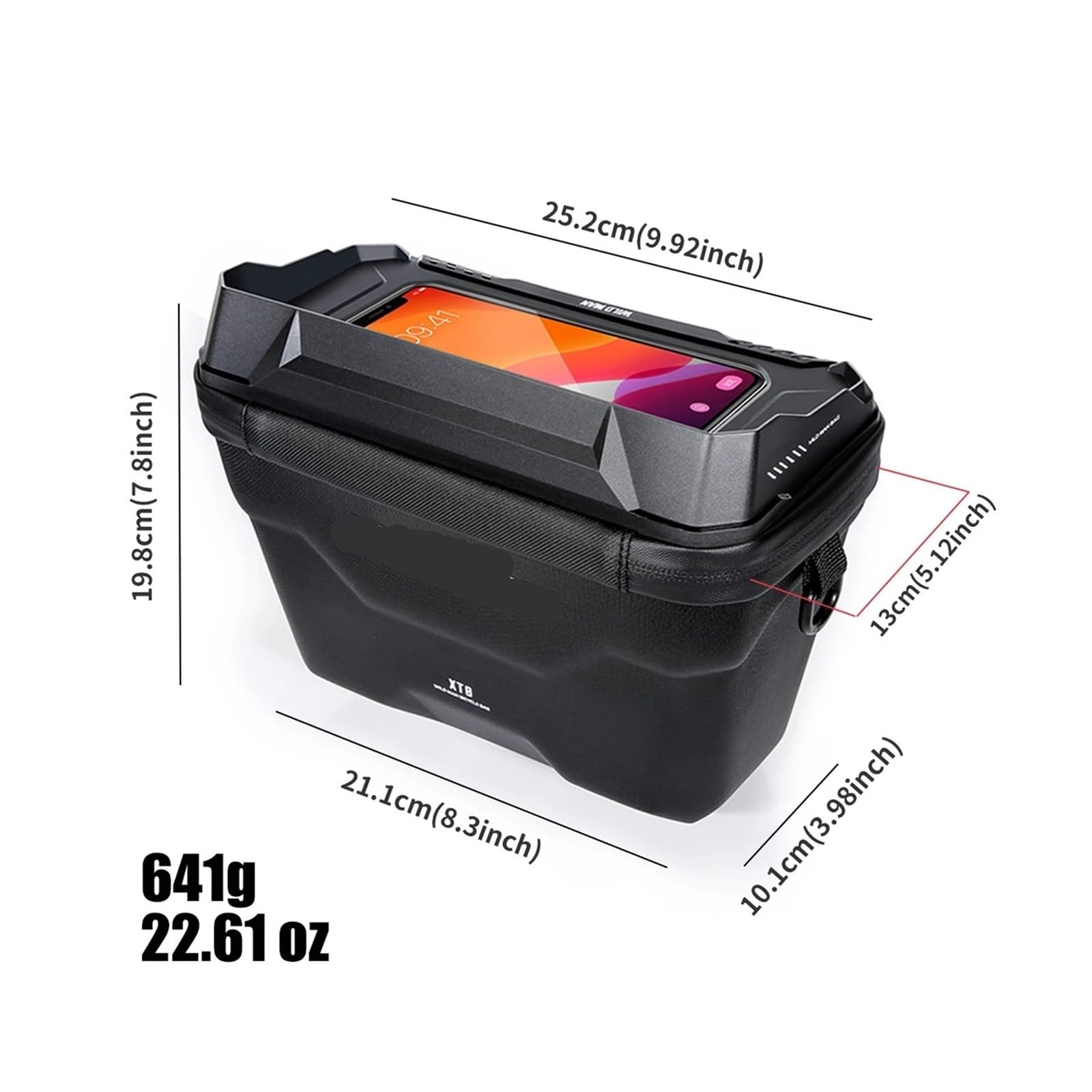 Borsa for manubrio da bici impermeabile con guscio rigido in EVA da 1 pezzo | Proteggi e utilizza il telefono mentre guidi lo scooter e la bicicletta pieghevole.