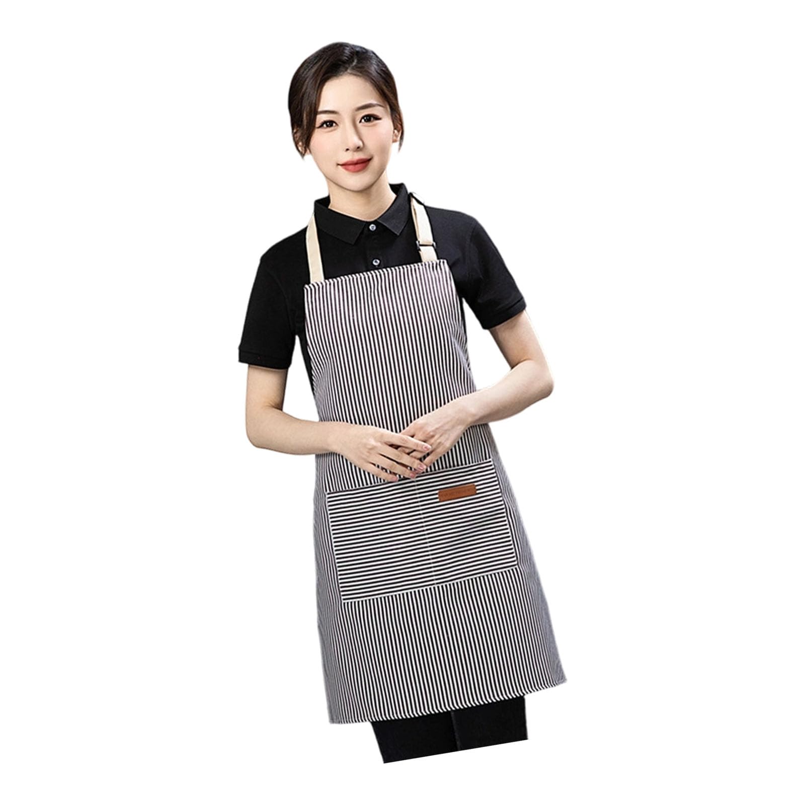 Tsophreniq Striped Polycotton Apron Breathable Adjustable Kitchen for Cooking Baking and Household Cleaning Tasks Breathable Kitchen for Cooking