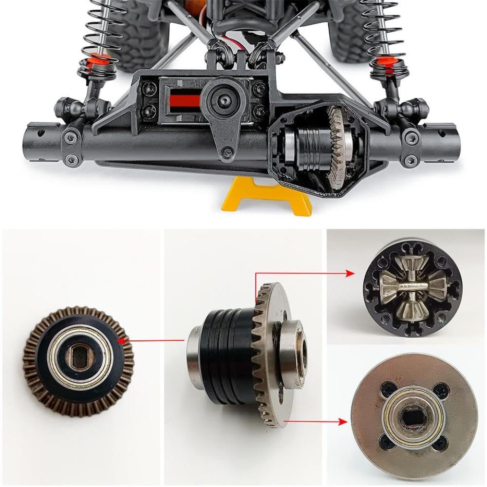 COMODO 2Pcs Aluminum Diff Cover Shell para 1/10 RC Crawler Car - Substitución Drivetrain Accesorios