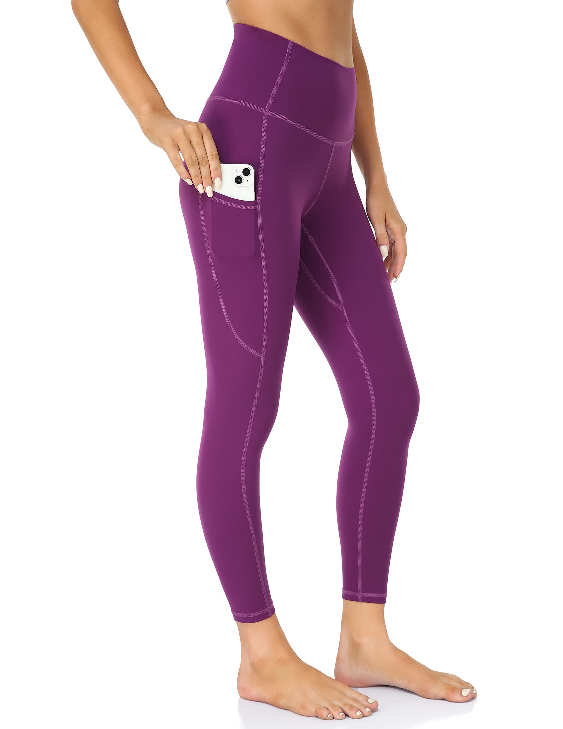 YUNOGAWomen's High Waist Buttery Soft Athletic Yoga Pants 25" Inseam Leggings with Pockets
