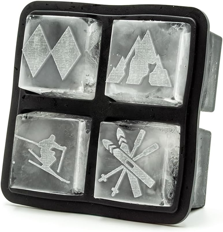 SILIGRAMS - Tennis Ice Cube Mold Tray - Bartender 2" Cocktail Ice Tray Molds for Whiskey - Custom Personalized Ice Cube Mold - Monogram Designer Ice Tray - Reusable Silicone Ice Trays