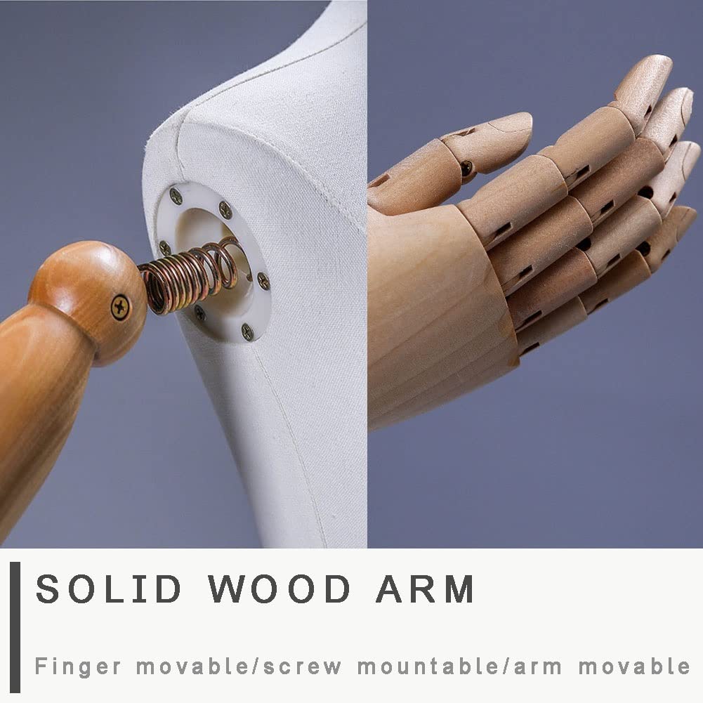 Female Dress Form Mannequin Torso, Adjustable Height Manikin Body ...