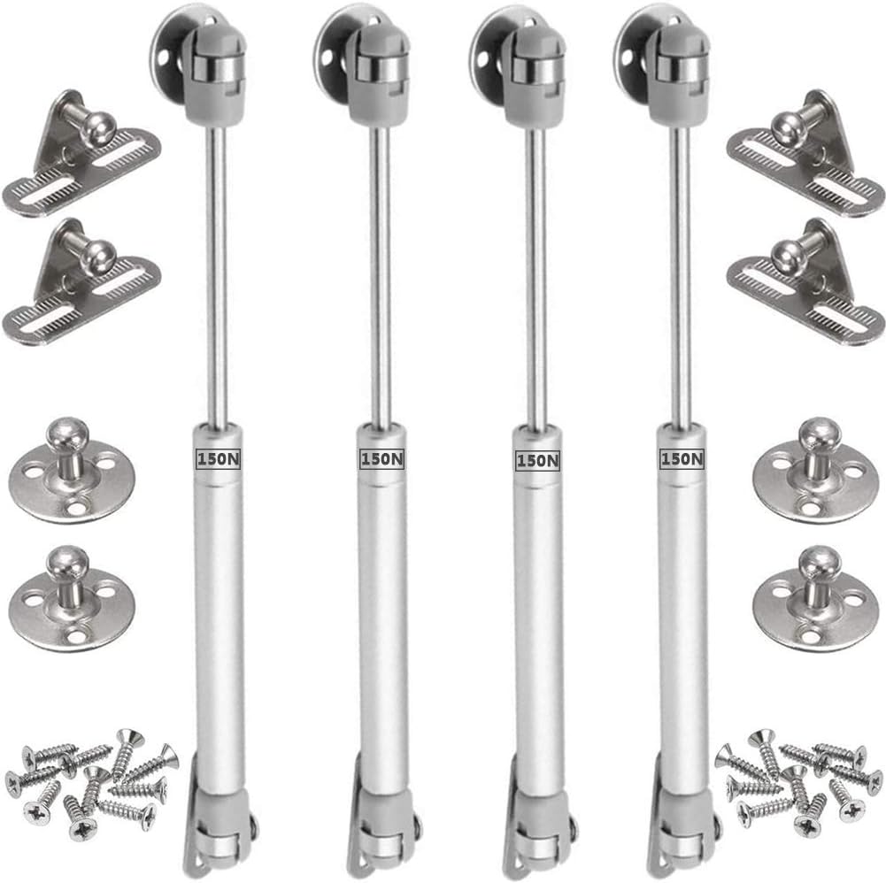BESTZY 150N/33lb Soft Close Lid Support, Safety Lift Support Gas Struts Gas Springs Gas Shocks for Toy Box, Soft Down Lid Stay, Soft Close Lid Hinge, 4 Pack