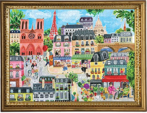 Image of eeBoo Paris in a Day Rectangular for Adults. Rediscover Paris Through 1000 Pieces-Puzzle Dimension 61 x 46 cm, PZTPD2