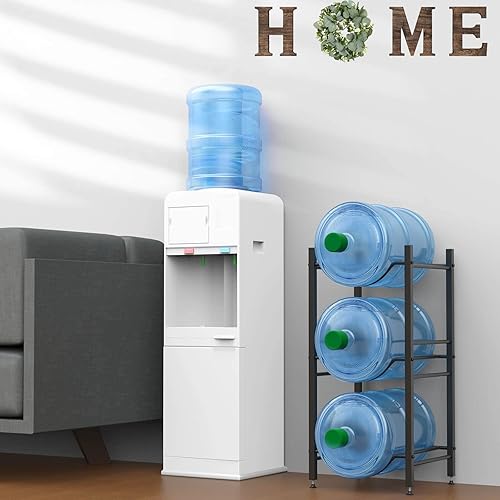 Miniatura 6 de CANYAVE Soporte para jarra de agua de 5 galones, soporte para jarra de agua, organizador de botellas de agua de 5 galones, estante enfriador de agua