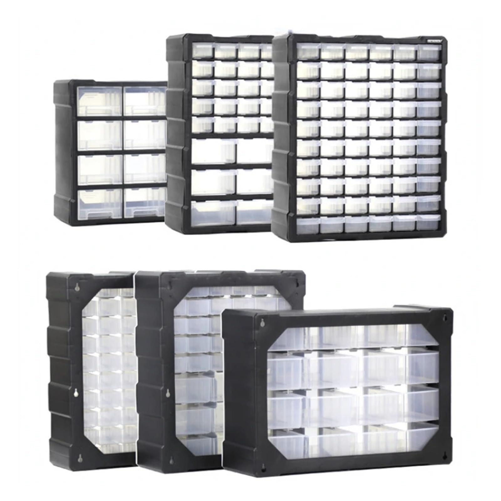 EMHSJSYVB Drawer Parts Box PP Wear Resistant Integrated Cabinet Lego Building Blocks Screws Small Objects Classification Storage(39 grids)