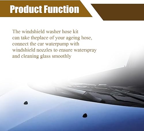 Miniatura 5 de Manguera universal de líquido de lavadora de 13.1 ft, kit de manguera para limpiaparabrisas con 12 conectores de manguera para conectar la bomba de