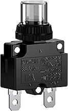 12Amp Circuit Breakers Thermal Overload Switch Protector 88 Series Manual Push Button Reset with Quick Connect Terminals and Waterproof Button Cap 32VDC or 125/250VAC