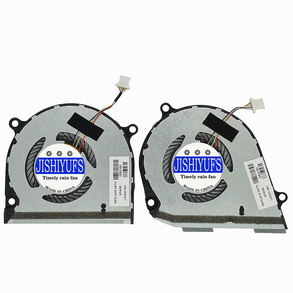 Remplacement Nouveau CPU+GPU Ventilateur de Refroidissement pour HP Envy X360 15-DS 15-DR 15M-DS 15M-DS0011DX 15-DS0013NR 15-DS0003CA 15-DS0013CA TPN-W142 TPN-W143 L53542-001 L53541-001 DC5V