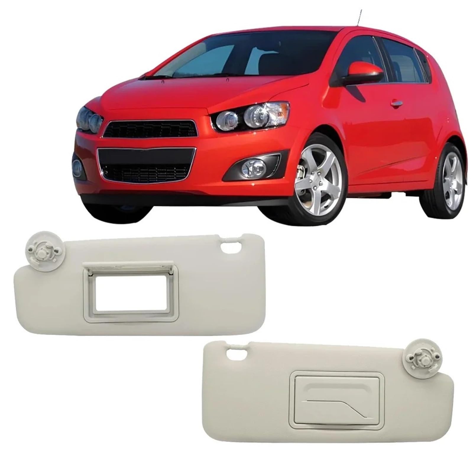 Parasole per Auto, Adatto per Chevrolet Sonic 2012-2020, Spark 2011-2022, Cruze 2009-2014, Aveo 2011-2013, Grigio Sinistro/Destro per Specchio, Parasole per Auto