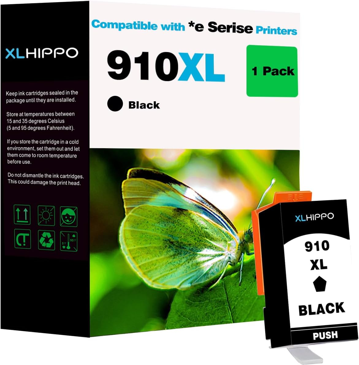 Ink 910 XL Black Replacement for HP910 HP 910XL Black Ink Cartridge for OfficeJet Pro 8025e 8028e 8035e 8025 8020 e, for OfficeJet 8015e 8022e 8018 8015 8010 Series Printer |1 Pack