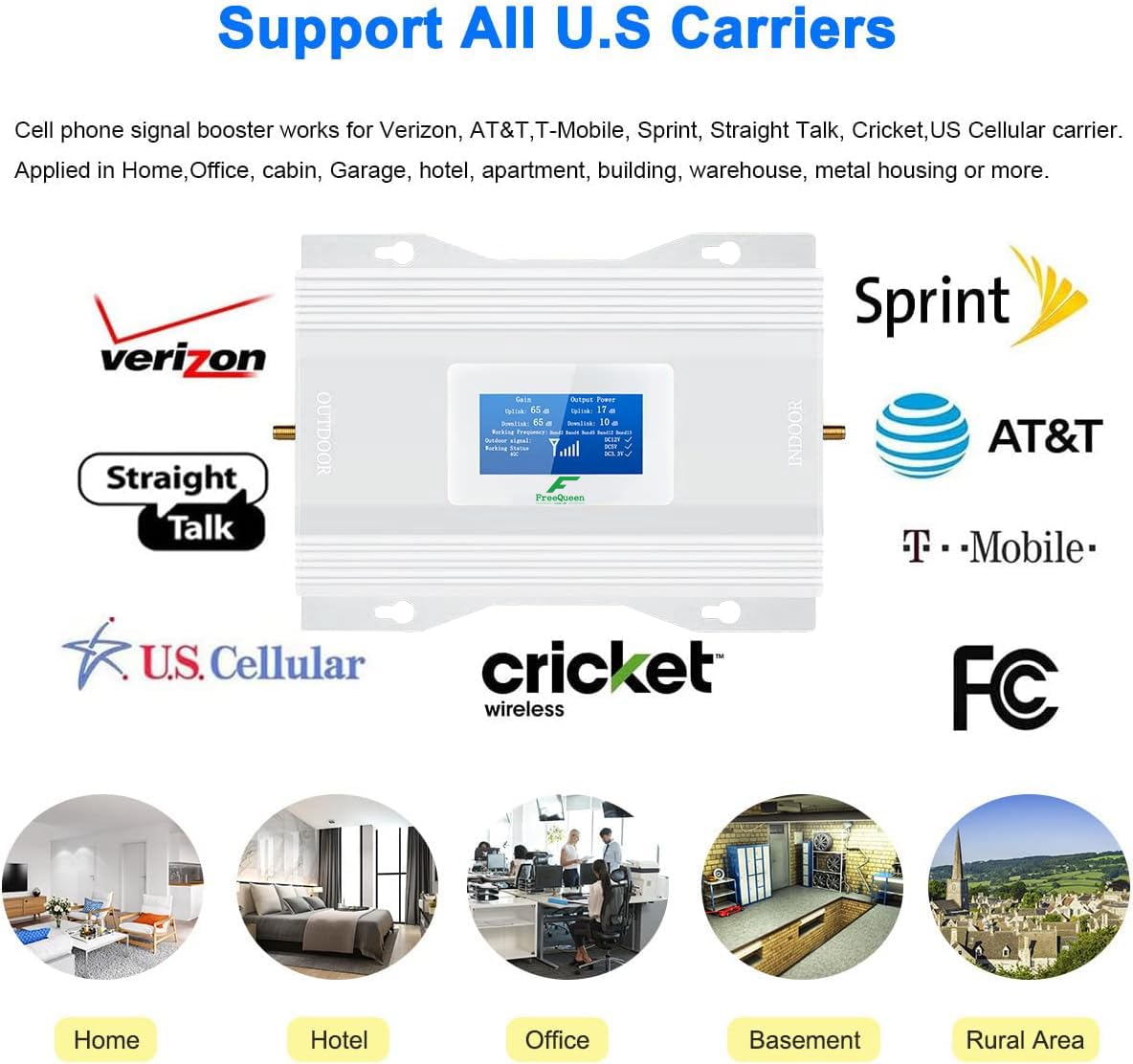 AT&T Cell Phone Signal Booster Verizon US Cellular T Mobile Signal Booster 5G 4G LTE Band 66/25/ 13/12/17/5/4/2 Cell Phone Booster ATT Verizon Cell Booster AT&T Cellular Booster Repeater