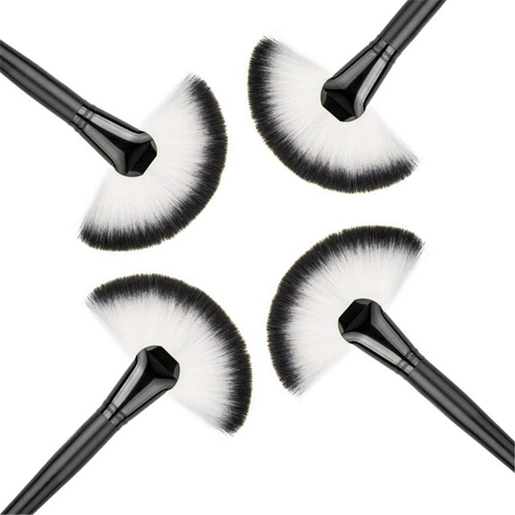 U-K Large Slim Fan Makeup Brush Blending Highlighter Face Contour Powder Brush New Released Useful and Nice : Beauty & Personal Care