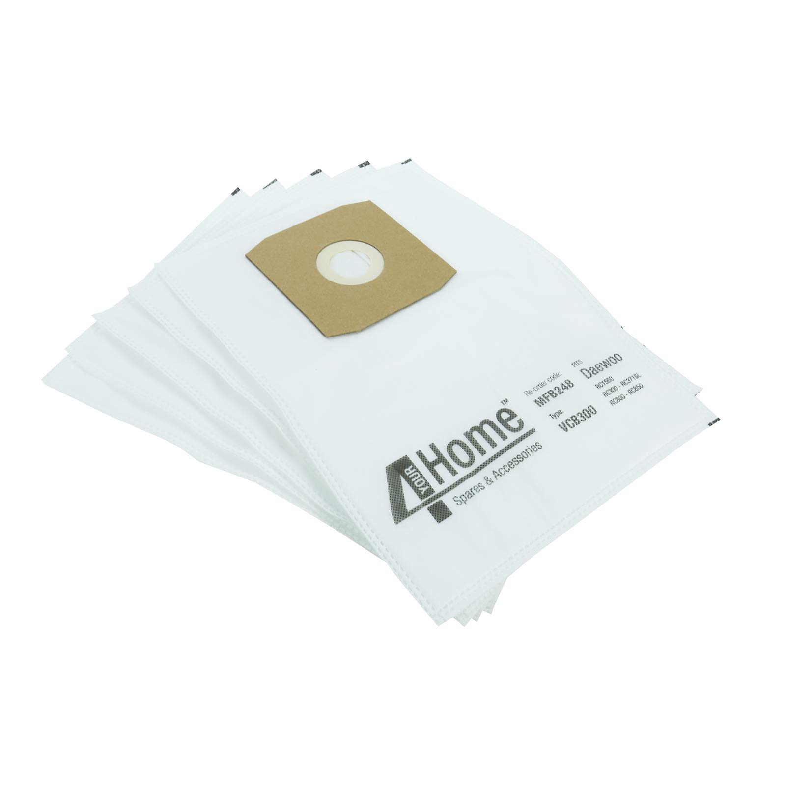 Vacspare 5 x Microfibre VCB300 Vacuum Cleaner Dust Bags Compatible with Daewoo RC3 Series Hoovers