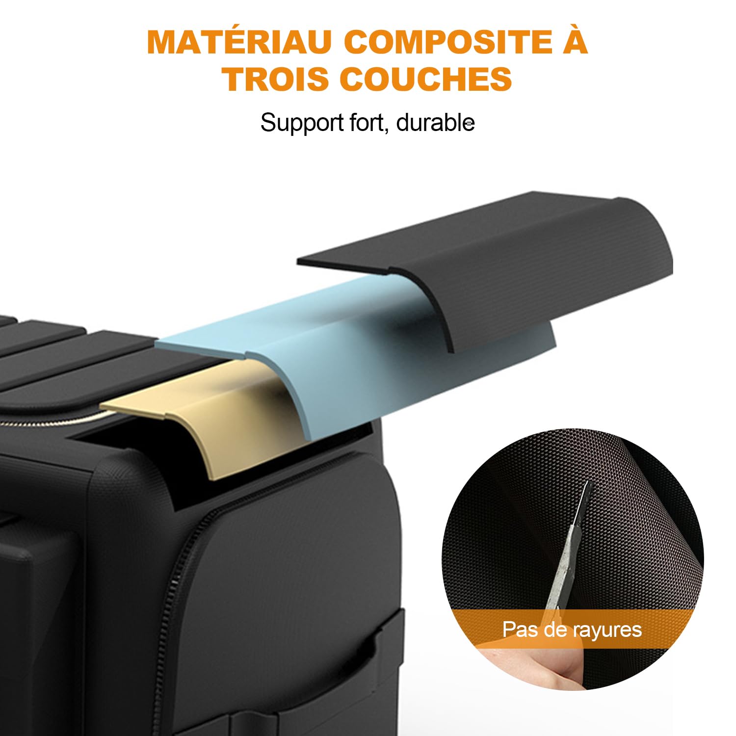 Ergocar Organiseur De Coffre De Voiture Pliable De Luxe Pour Coffre De Voiture Étanche PU Organiseur De Coffre De Voiture Pour Voiture/SUV/camion/auto, M