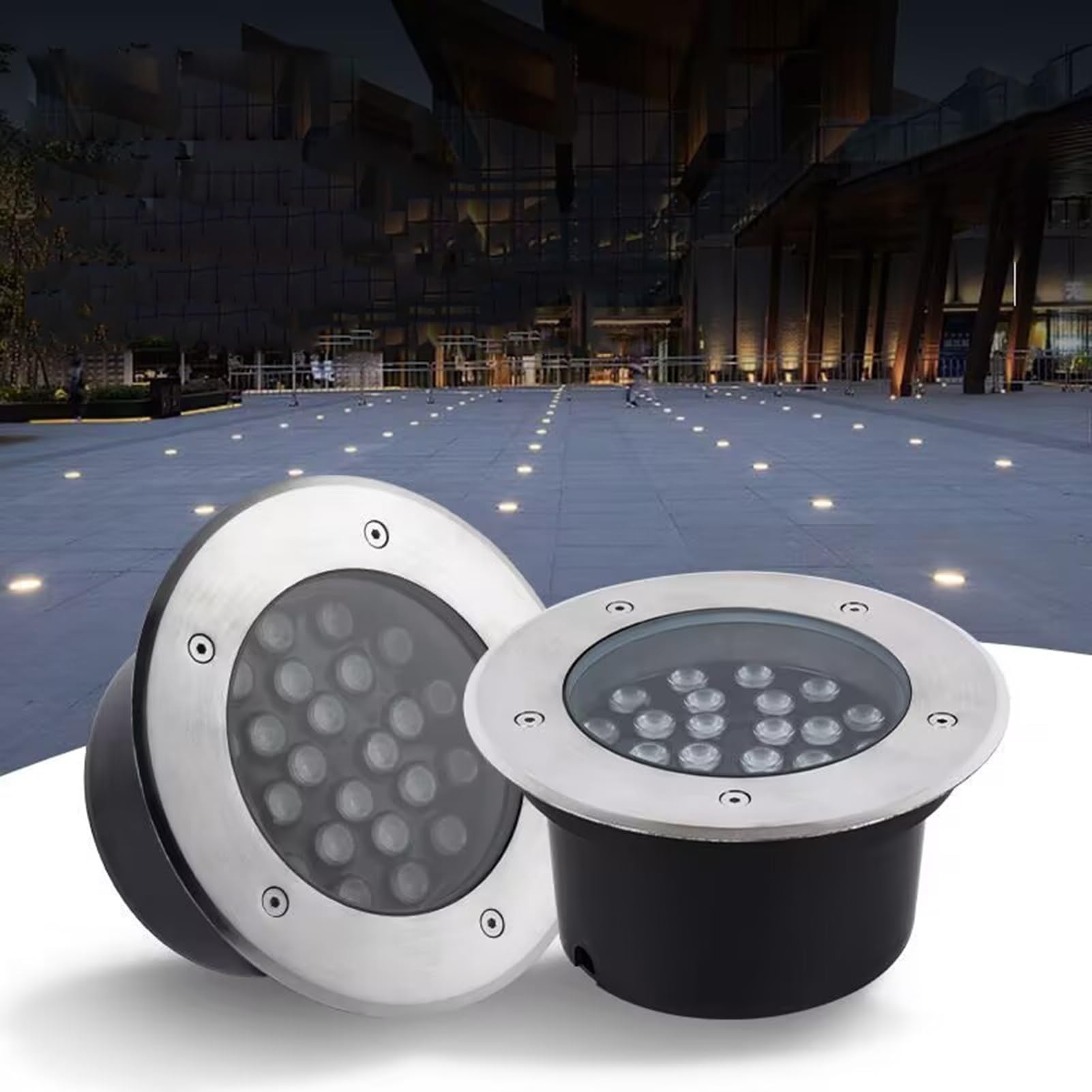 Projecteur LED paysager 15 W, étanche IP67, encastrable, pour Jardin et Cour - Projecteur Vert AC85-265 V pour allées et Chantiers