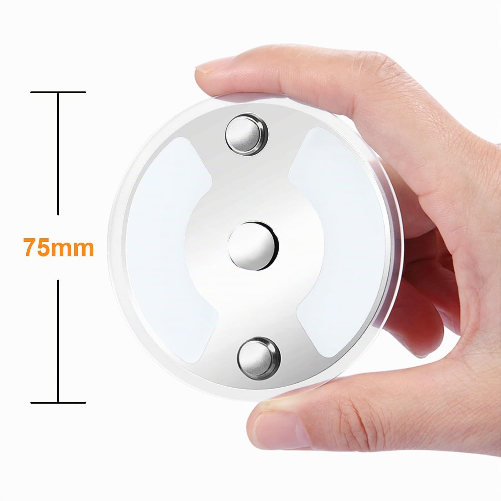 4 x 12V LED Deckenleuchte Wohnmobil Flach Dimmbar Panel Rund Leuchte 75mm 235LM mit Touch Schalter Aufbauleuchte, für Camper Boot Wohnwagen Yacht Auto, Zwei Farbe(3000K/Blau)