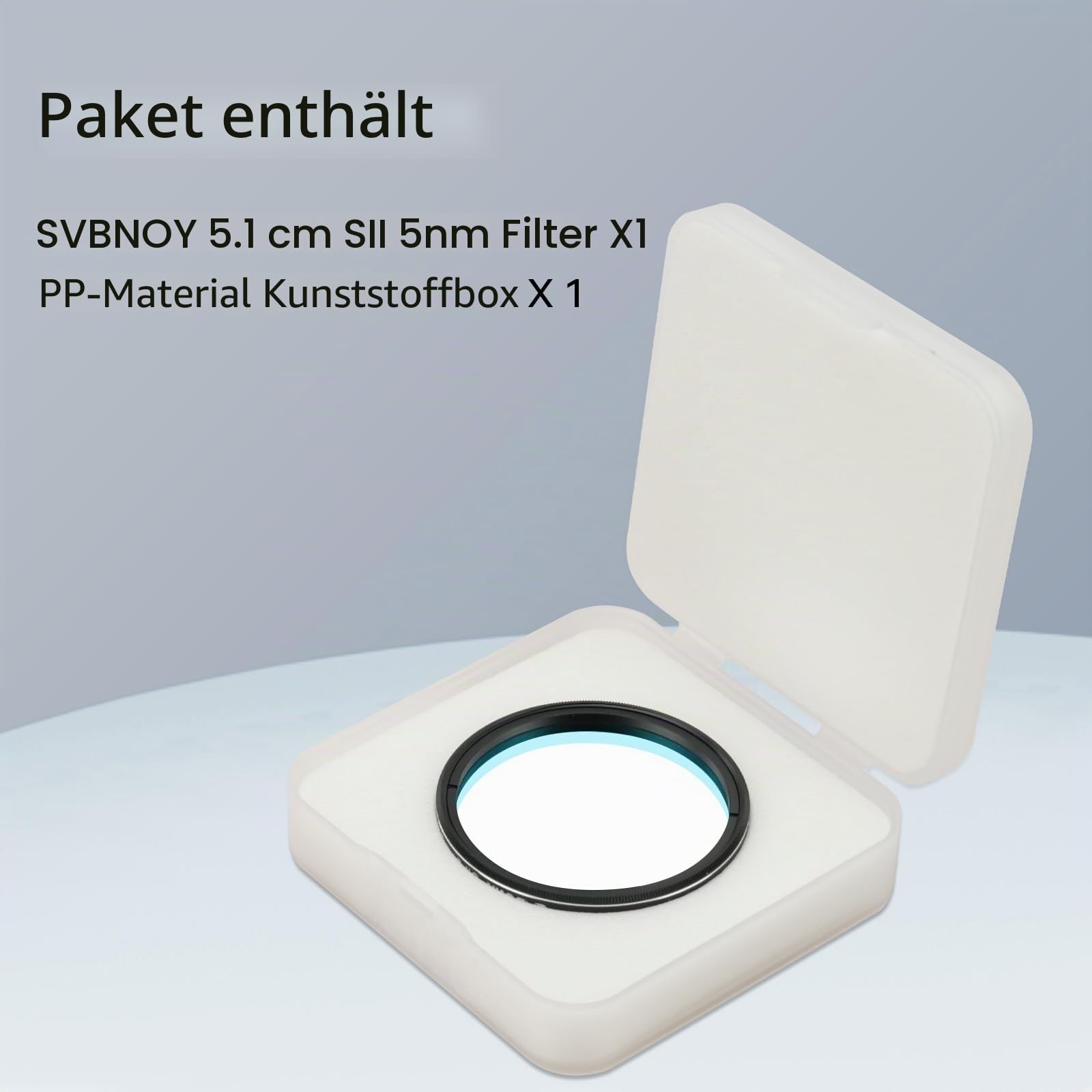 Svbony SV227 2" Teleskopfilter, SII-CCD 5nm Schmalband Deep Sky Filter, Lichtverschmutzungsfilter Blockiert IR für die Astrofotografie zur Deep Sky Beobachtung
