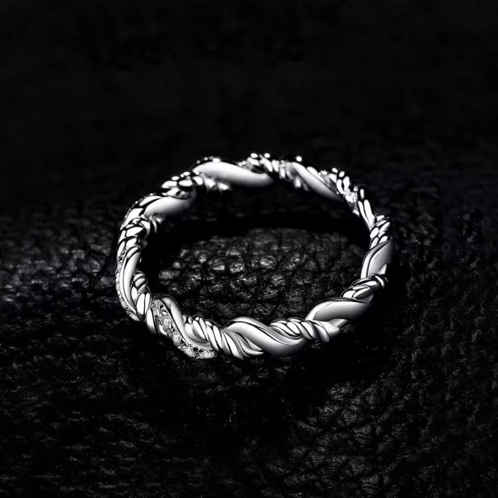 925 Sterling Silber Zirkonia Ring Ehering Jahrestagsring für Frauen