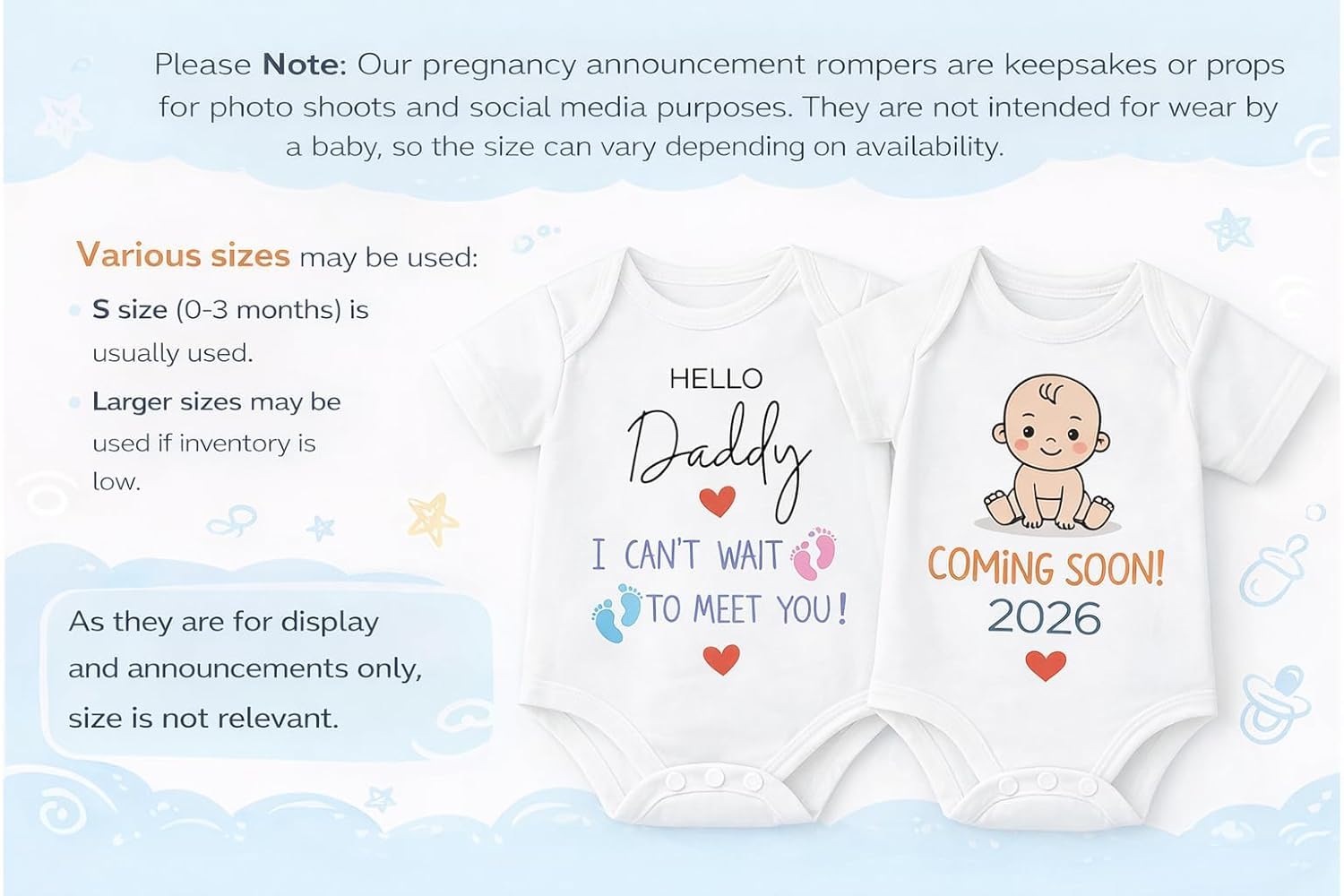 Lillypupp Baby Loading Funny Pregnancy Announcement Gift For Family And Friends| Parents To Be Couple Photoshoot Props romper. White