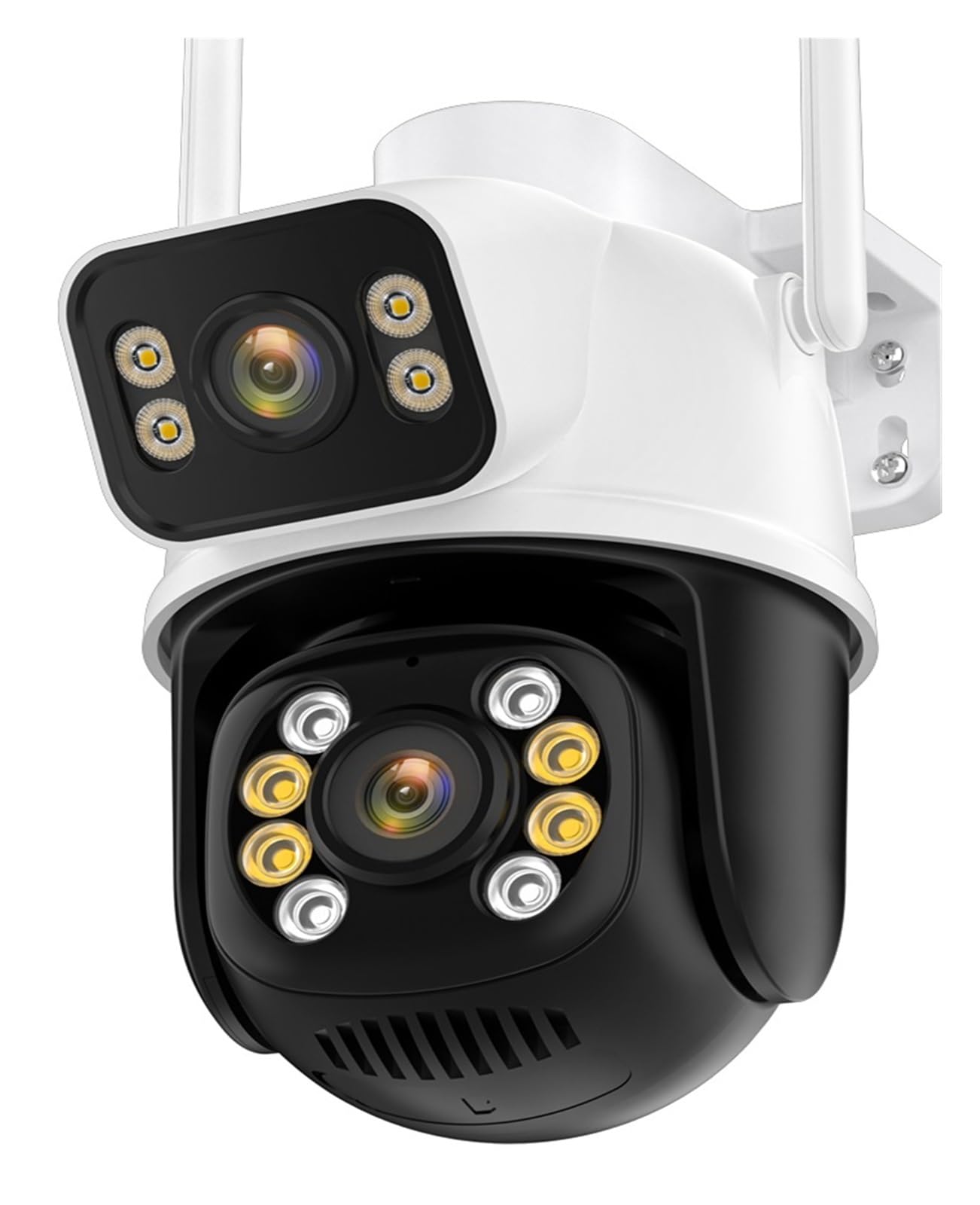 CVFRDD 8MP 4K HD IP Camera Outdoor Dual Lens With Dual Screen Ai Auto Tracking PTZ Camera Security CCTV Video Surveillance(4MP Add 128G)