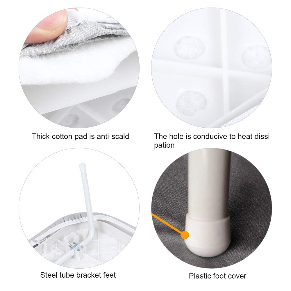Asse da Stiro Pieghevole Mini Asse da Stiro Portatile Dal Design in Tubo D'acciaio per Uso Domestico 60 X 35 Cm Tessuto di Cotone Resistente