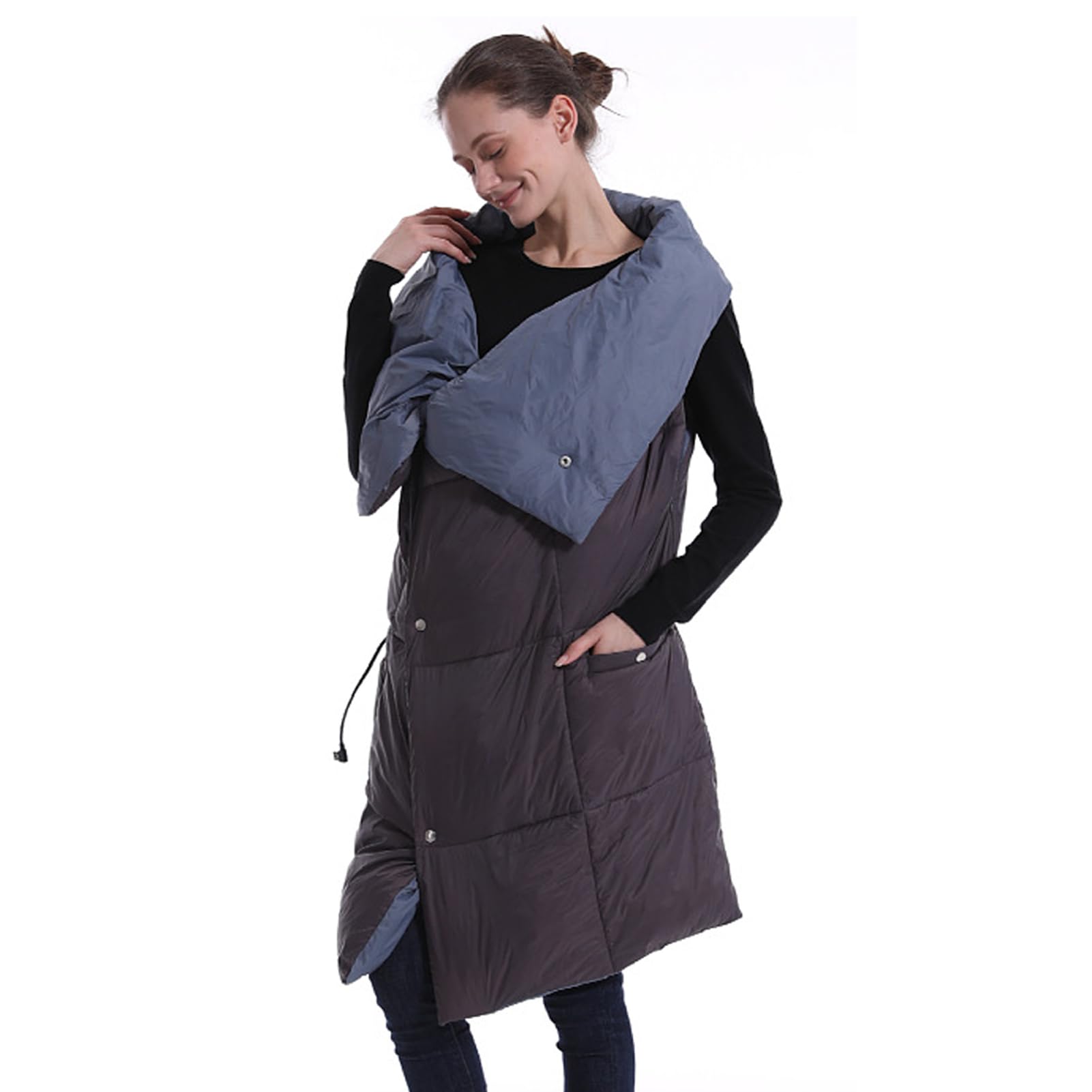 ZJchao Heated Blanket, Electric Blanket, Heating Blanket, Heated Pad Grey Electric Pad USB Powered 6 Heating Zone 3 Level Temperature Washable Heated Blanket for Cramp Back Neck