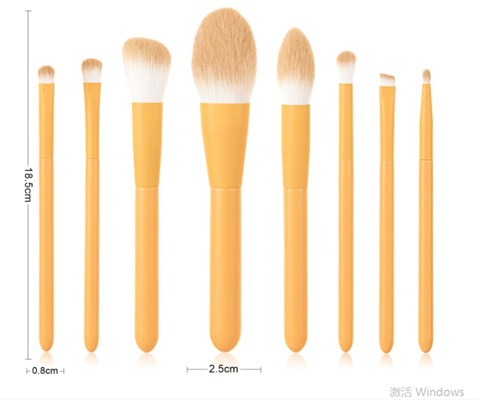 Pinselset Makeup Make-up-Pinsel-Set 8-teilig for Augen Und Gesicht Konturpinsel Mit Weichen Borsten Und Holzgriff Make Up Pinsel für Buffing(Grün)