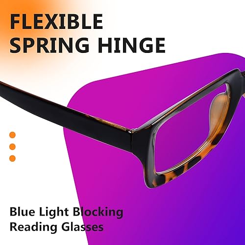 Miniatura 5 de Eyekepper Gafas de computadora  Lectores de filtro de luz azul para mujer  Protección UV420  Gafas de lectura cuadradas de gran tamaño  NegroTortuga