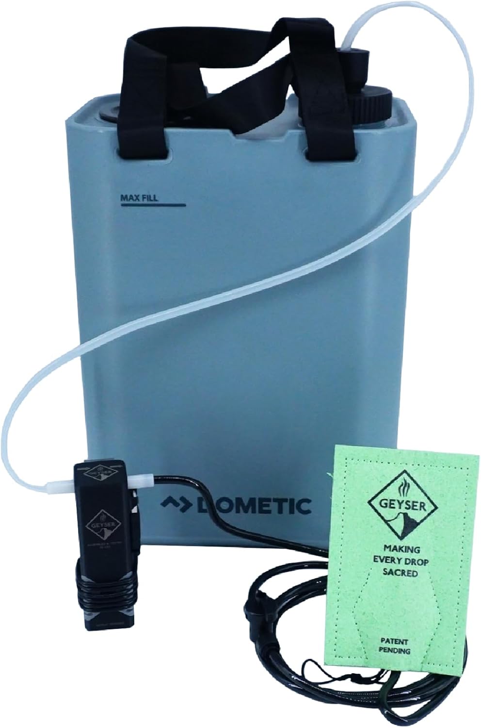 Geyser System Portable Camping Shower & Cleaning Kit for Camping, Backpacking, Overlanding, & Outdoor Recreation