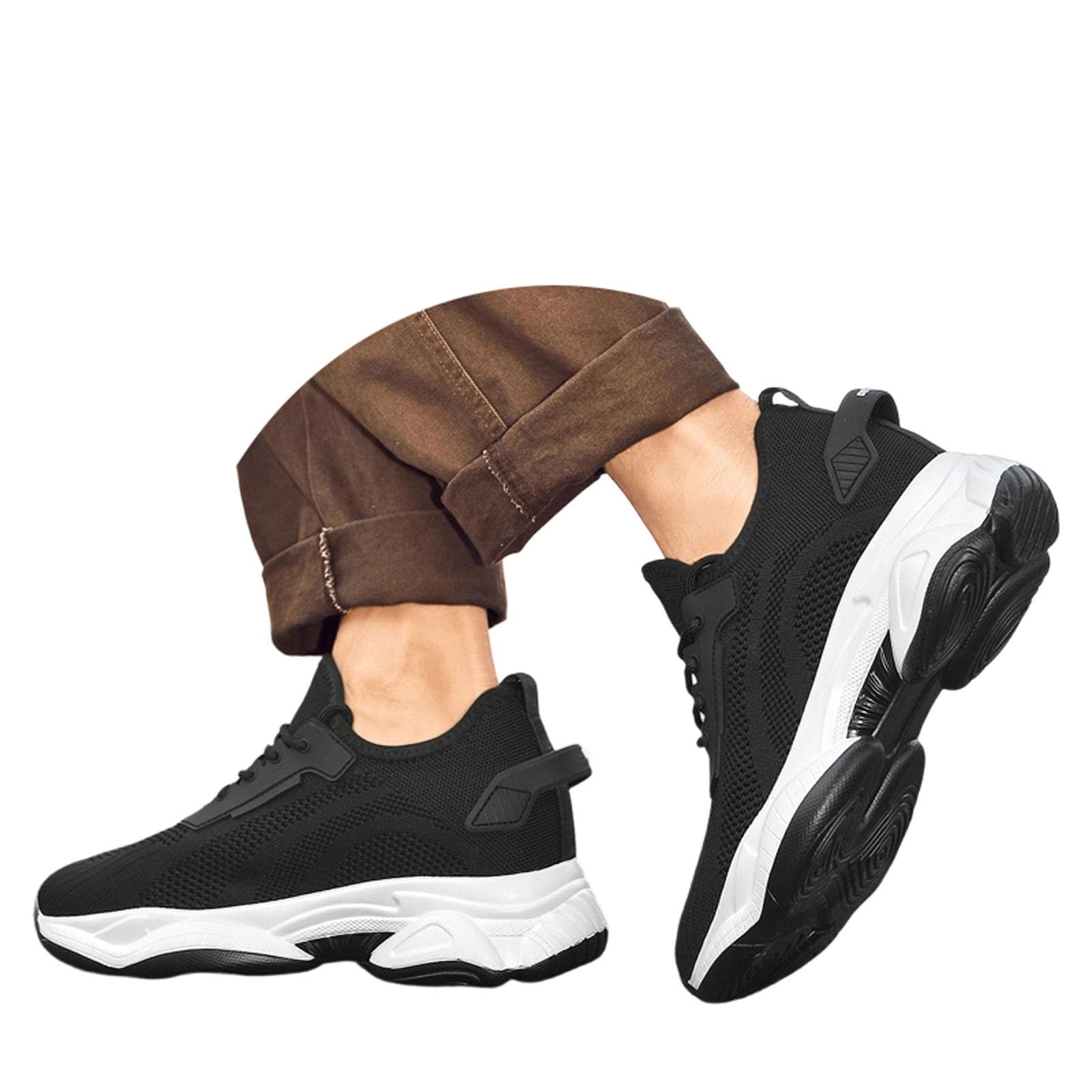 Elevate - Scarpe da uomo Elevator, regolabili in altezza, invisibili, con plateau, casual, in rete, traspiranti, per camminare