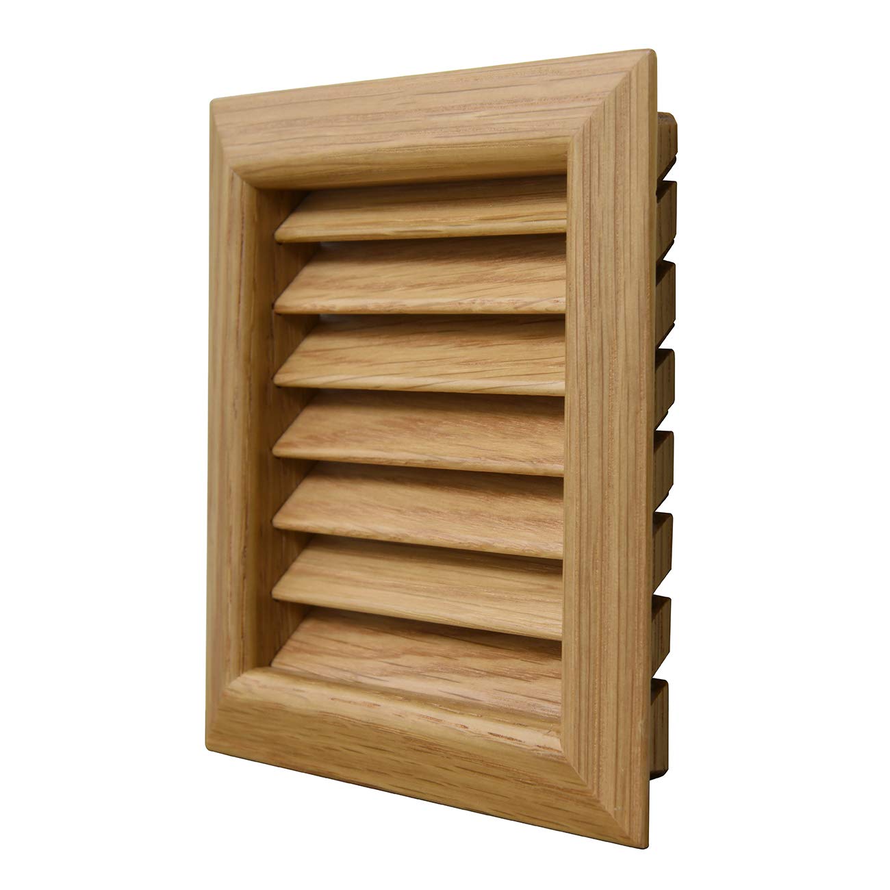 La Ventilazione LGES100QL Square Ventilation Grille in Lacquered Oak Wood, recessed. Dimensions 112x112 mm