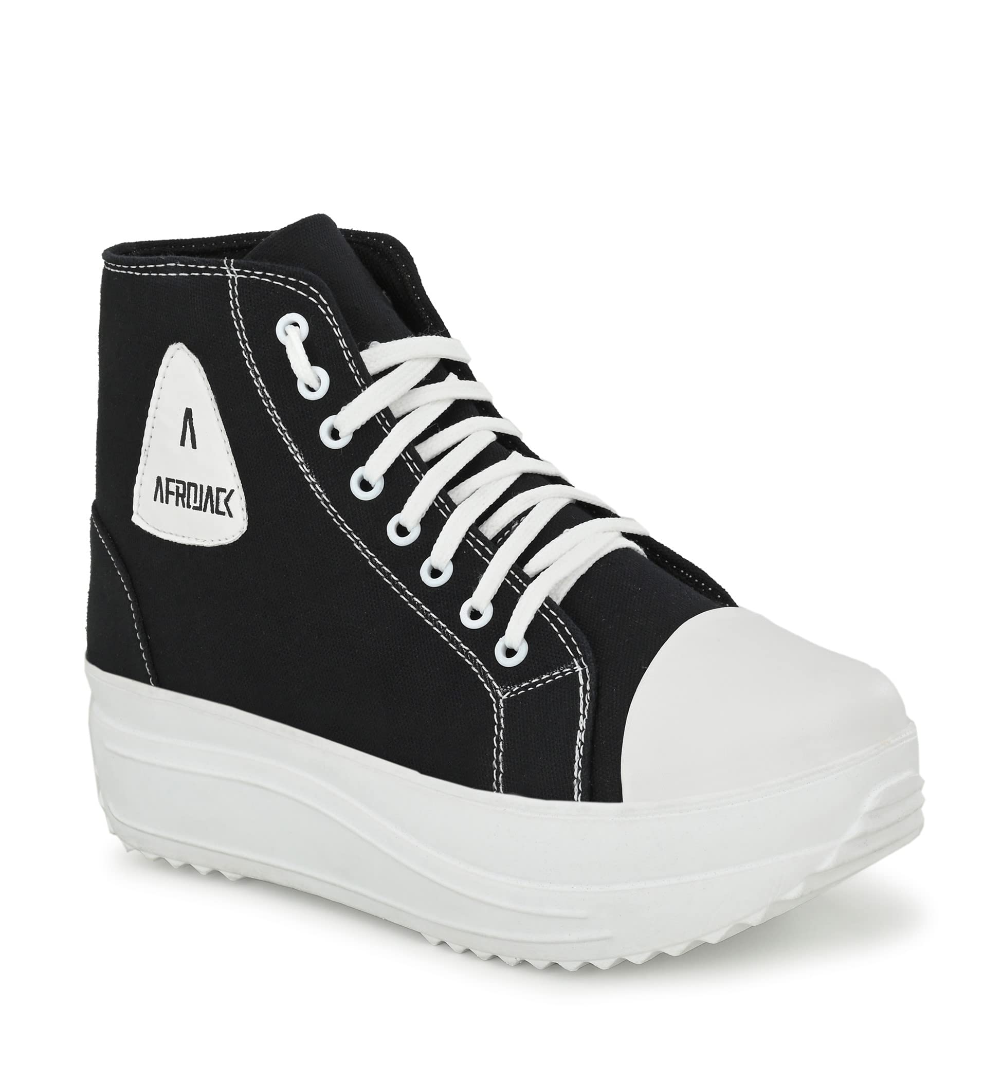 AFROJACK Womens Color Blocked Sneaker Boots Shoe (Black, numeric_7) (B0B8ZSBVKY) Amazon Price History, Amazon Price Tracker