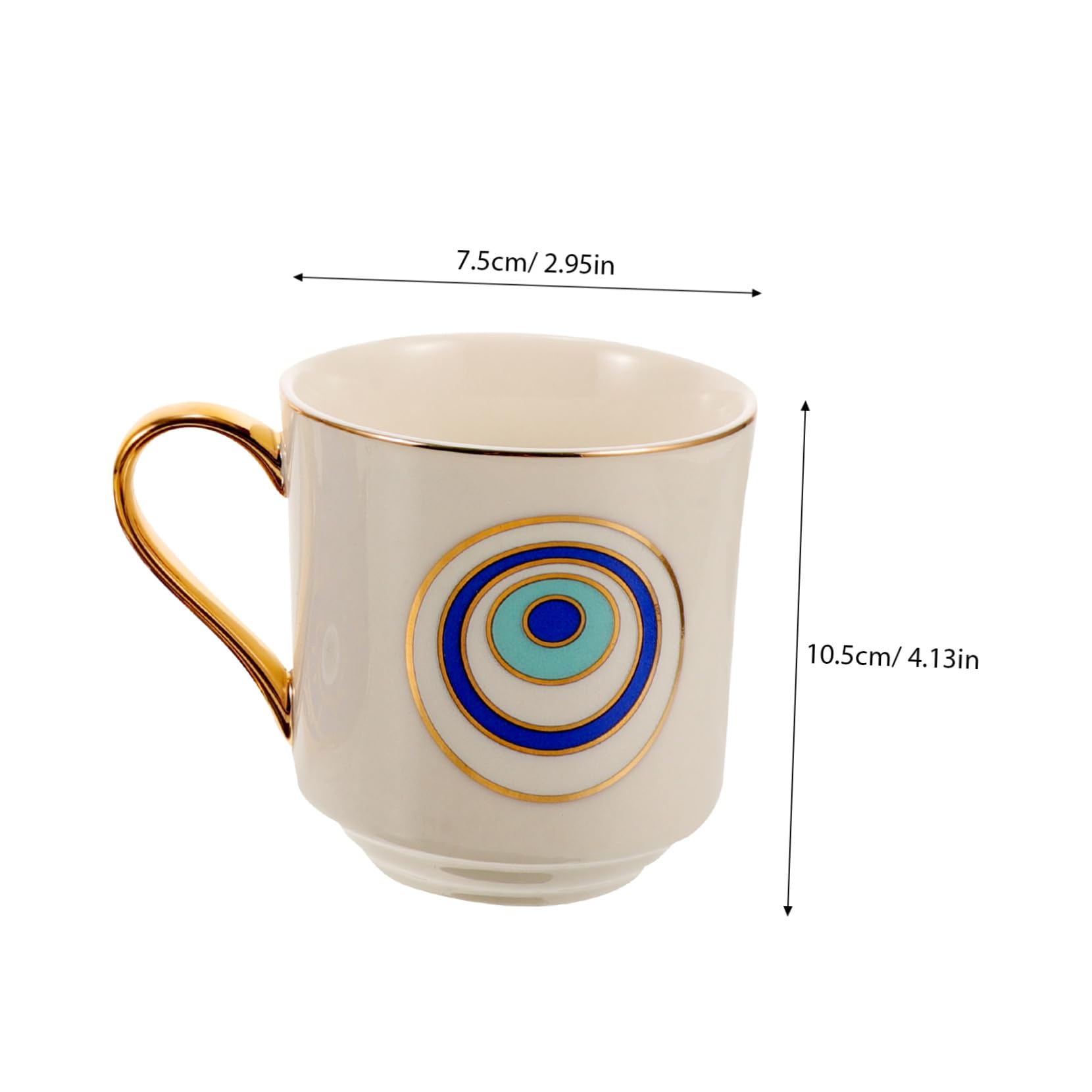 Veemoon 2 Juegos Taza de Café Azul Turca con Plato Set Apilable para Espresso Leche y Té Resistente y Ligero para Servir y Almacenar Bebidas Calientes
