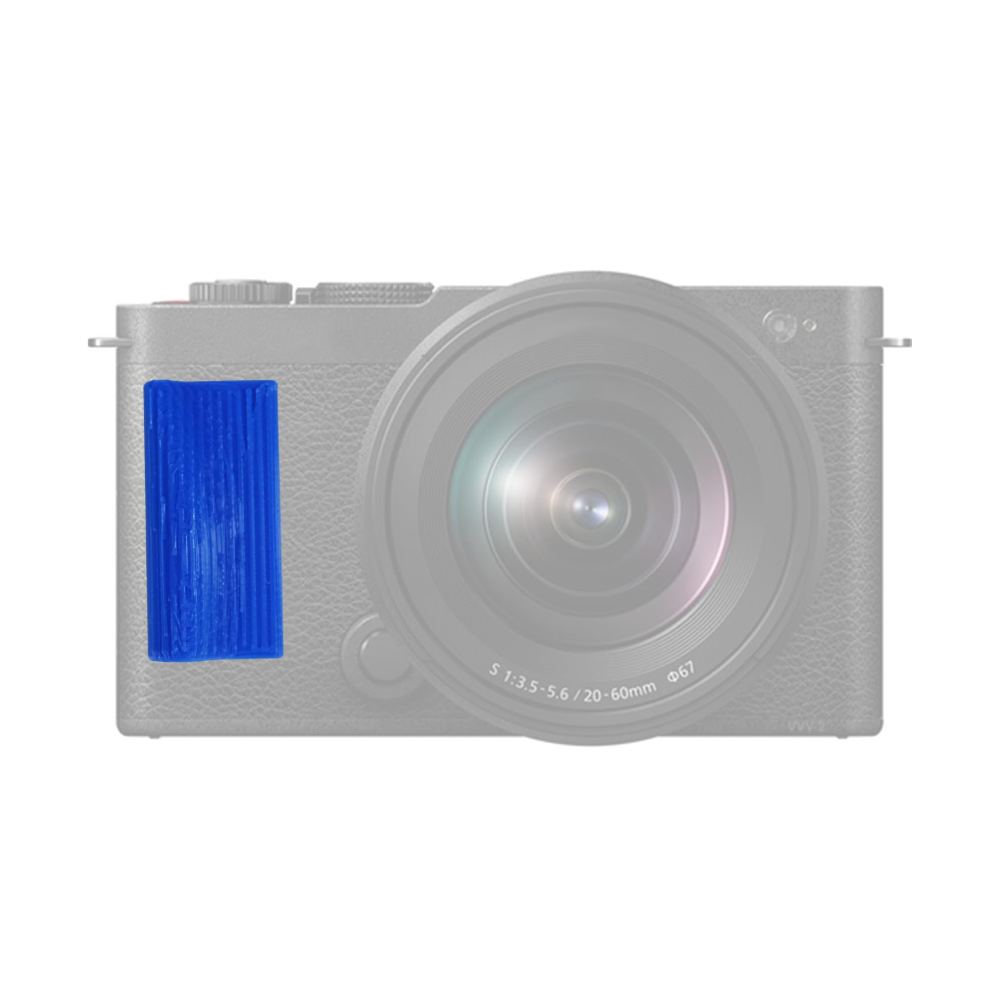 Foto&Tech Plastic Ribbed Texture Attachment Grip Compatible with Psonic S9 Cameras, Universal Attachment Grip (3D Print) (Royal Blue)