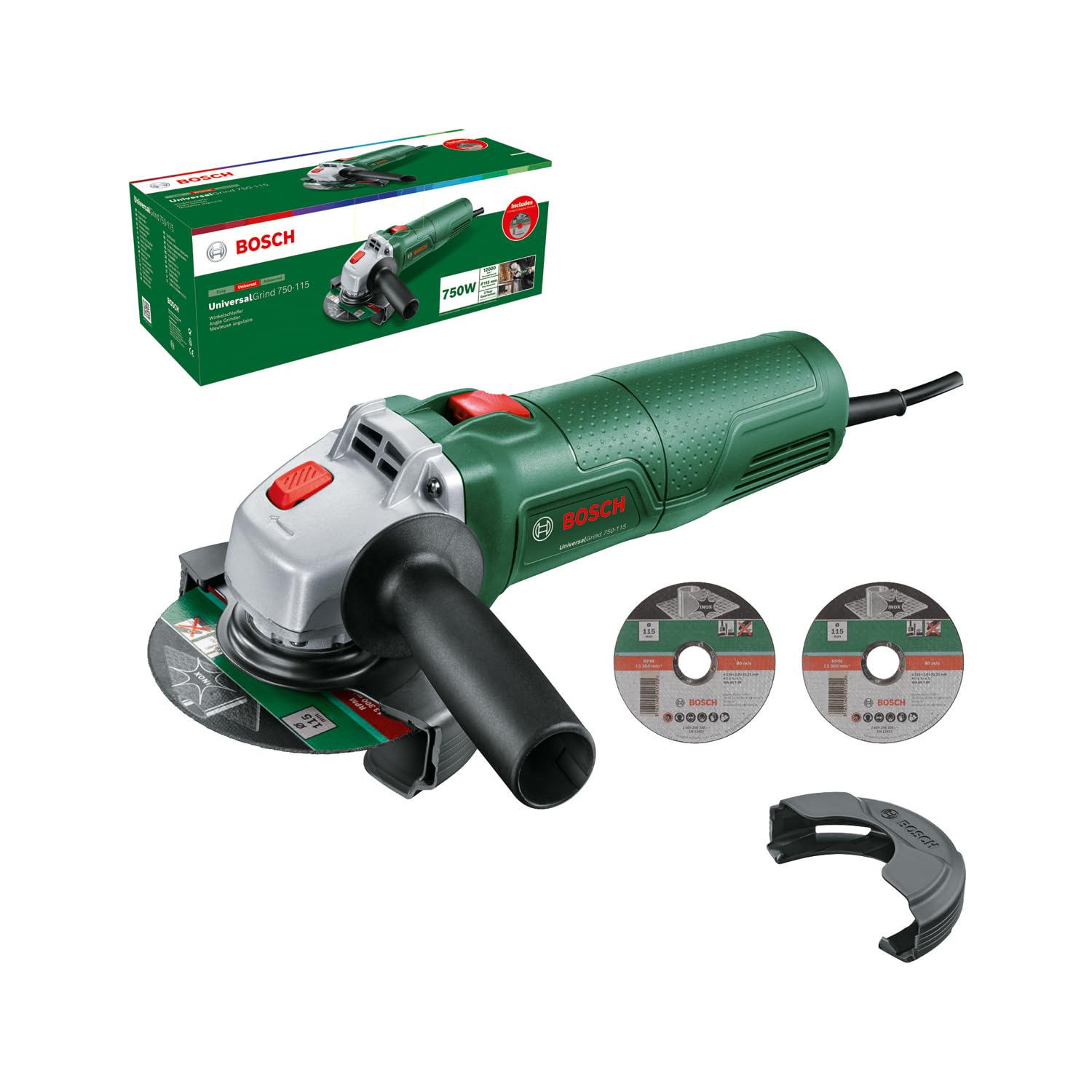 Bosch UNIVERSALGRIND 750-115 Angle Grinder 115mm