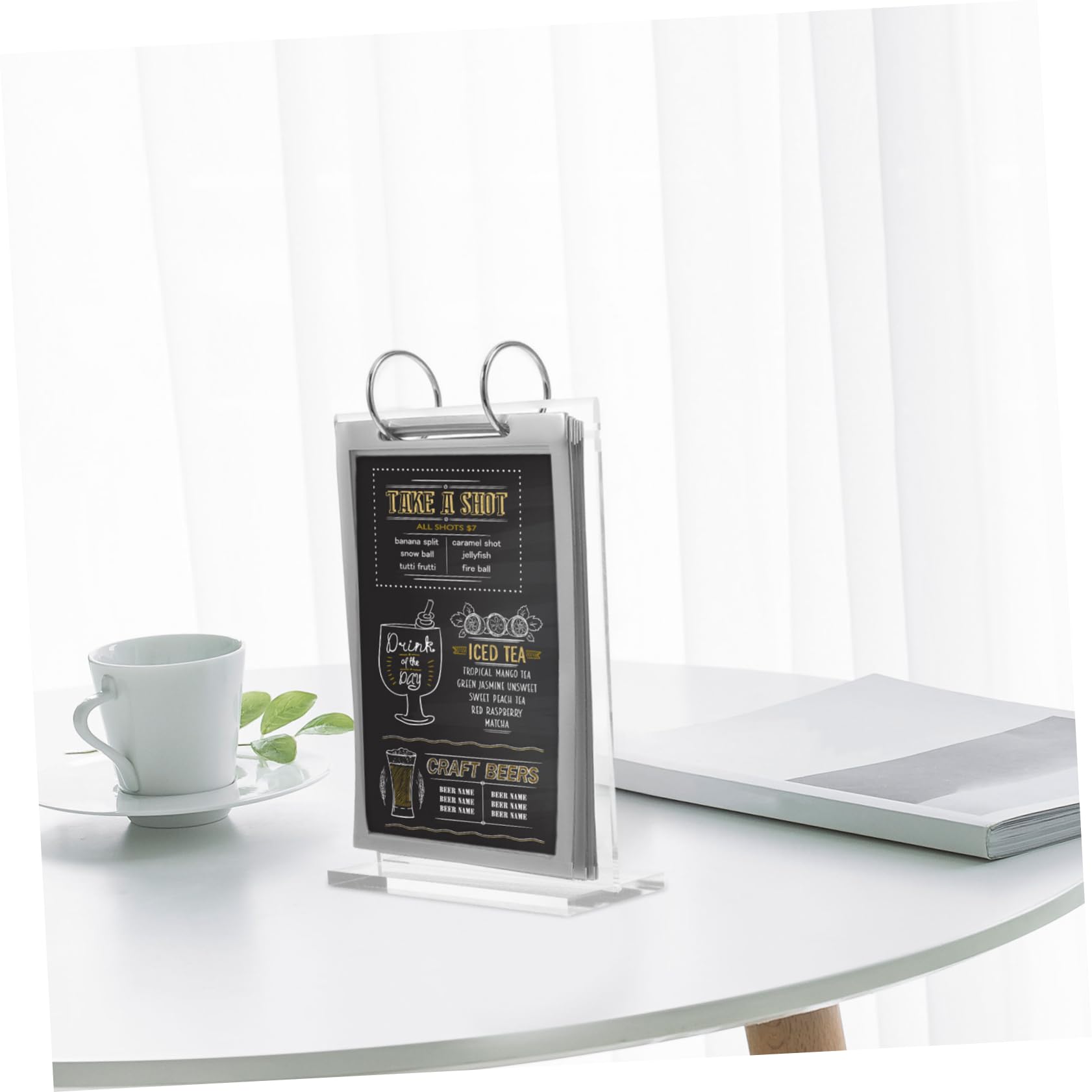 Expositor De Acrílico Transparente Soporte Para Menús Expositor De Carteles Para Restaurante Soporte Para Escritorio Para Presentaciones De Menús y Displays De Información