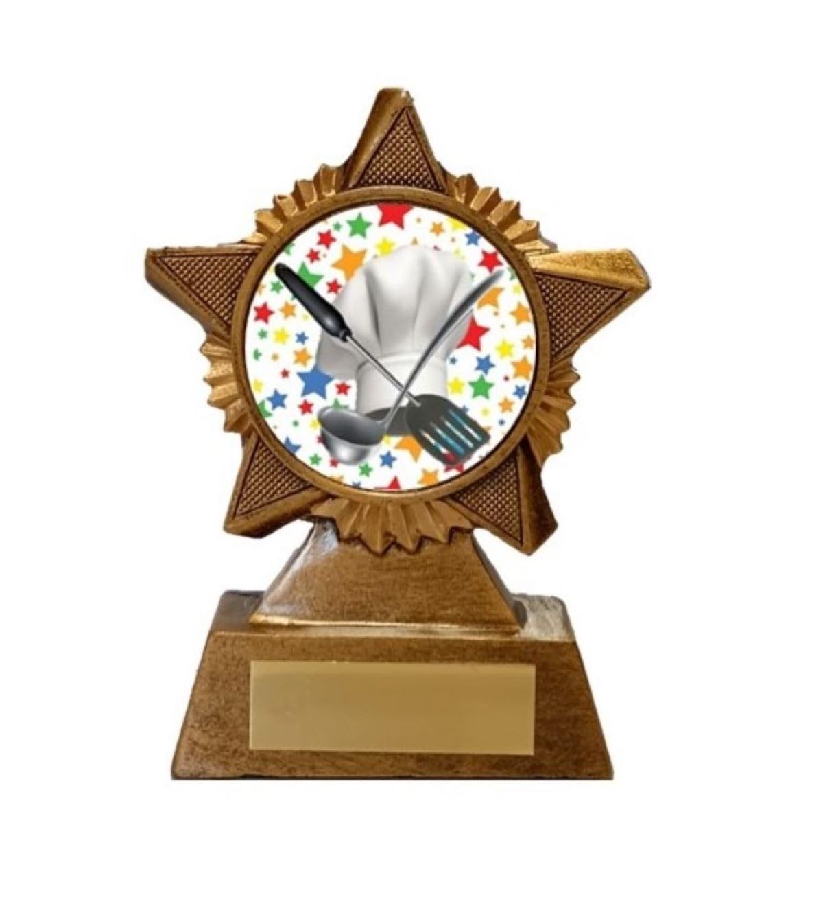 Chef Cooking Trophy Award Premier Star Antique Gold 120mm Chef Cooking Heavy Resin Free Engraving -troshow1-L-A