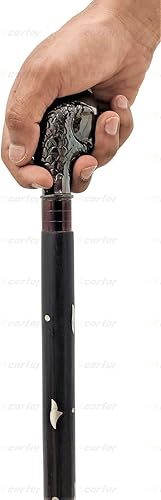 Miniatura 3 de Handicrafts - Bastón de mano hecho a mano de latón macizo negro antiguo (estilo VII)