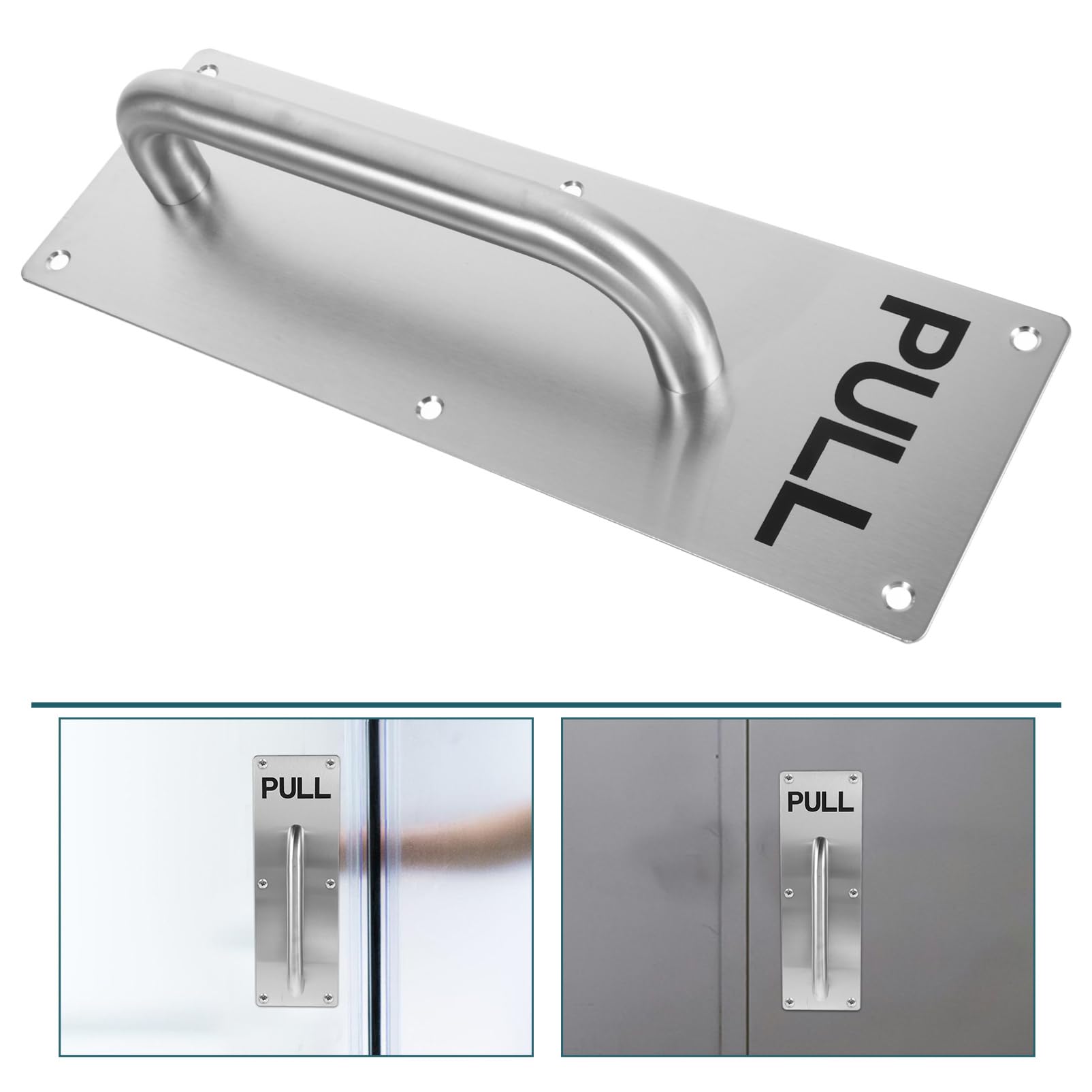 SOLUSTRE Maniglione Per Porta Acciaio Inossidabile Maniglia Pull Commerciale Per Uffici e Bagni Design Elegante Resistente e Facile Da Installare Per Uscite Di Emergenza e Armadi