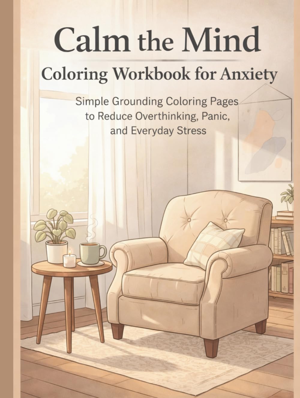 Calm the Mind Coloring Workbook for Anxiety: Simple Grounding Coloring Pages to Reduce Overthinking, Panic, and Everyday Stress