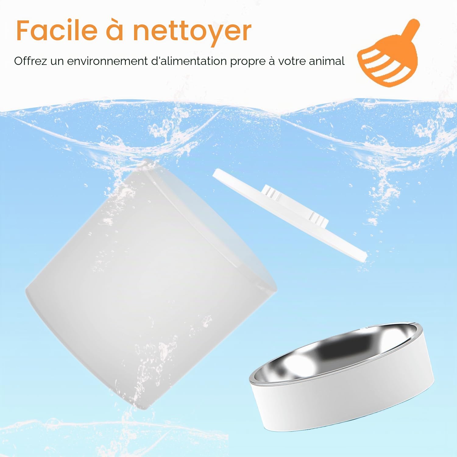 Mangeoire automatique pour chat avec caméra 2K, application intelligente, distributeur de nourriture de 6 L, repas minutés, Wi-Fi 2,4 G/5 G