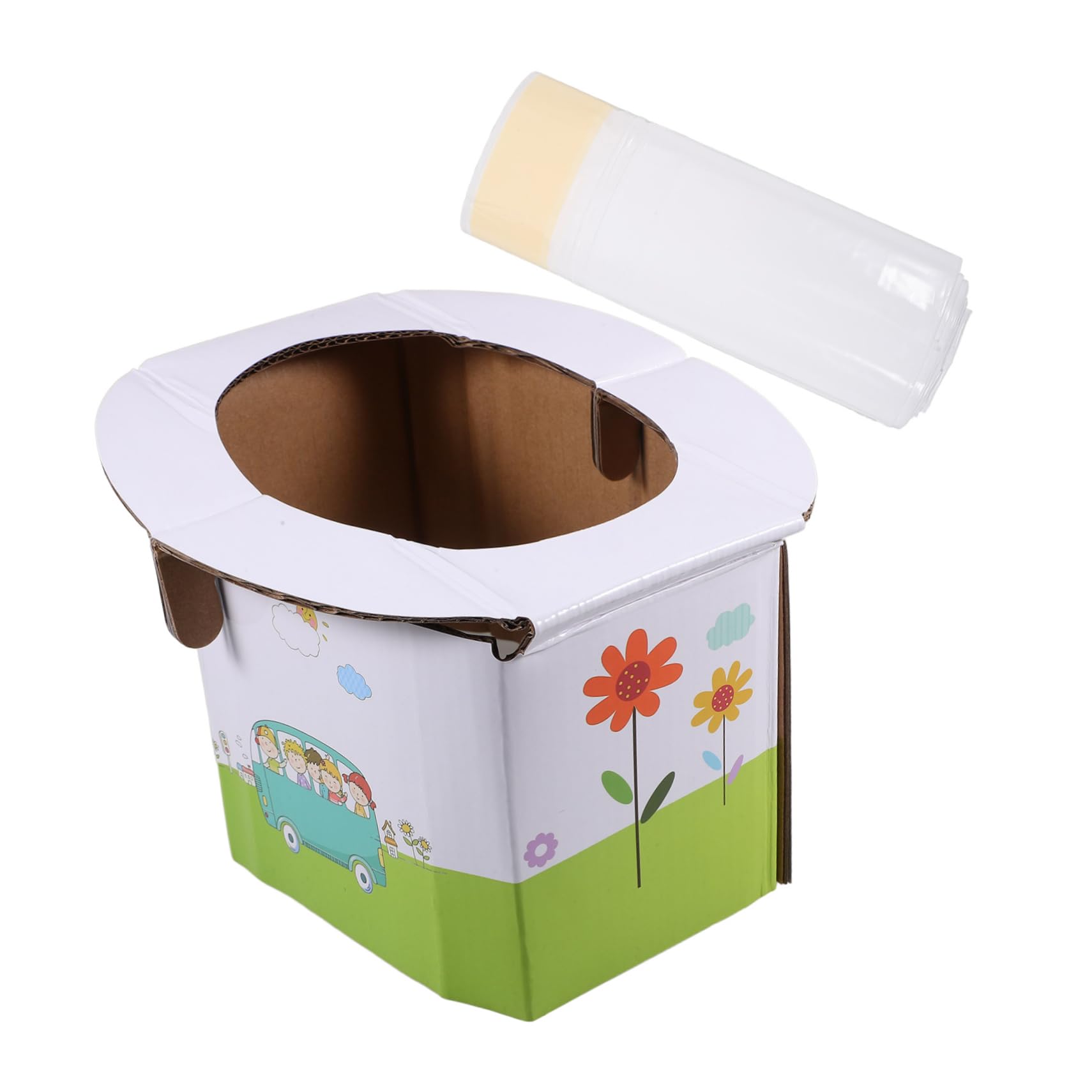 ULDIGI Baby Toilet Seat with Folding Design Toddler Potty for Travel Camping Home Includes 10 Replacement Bags