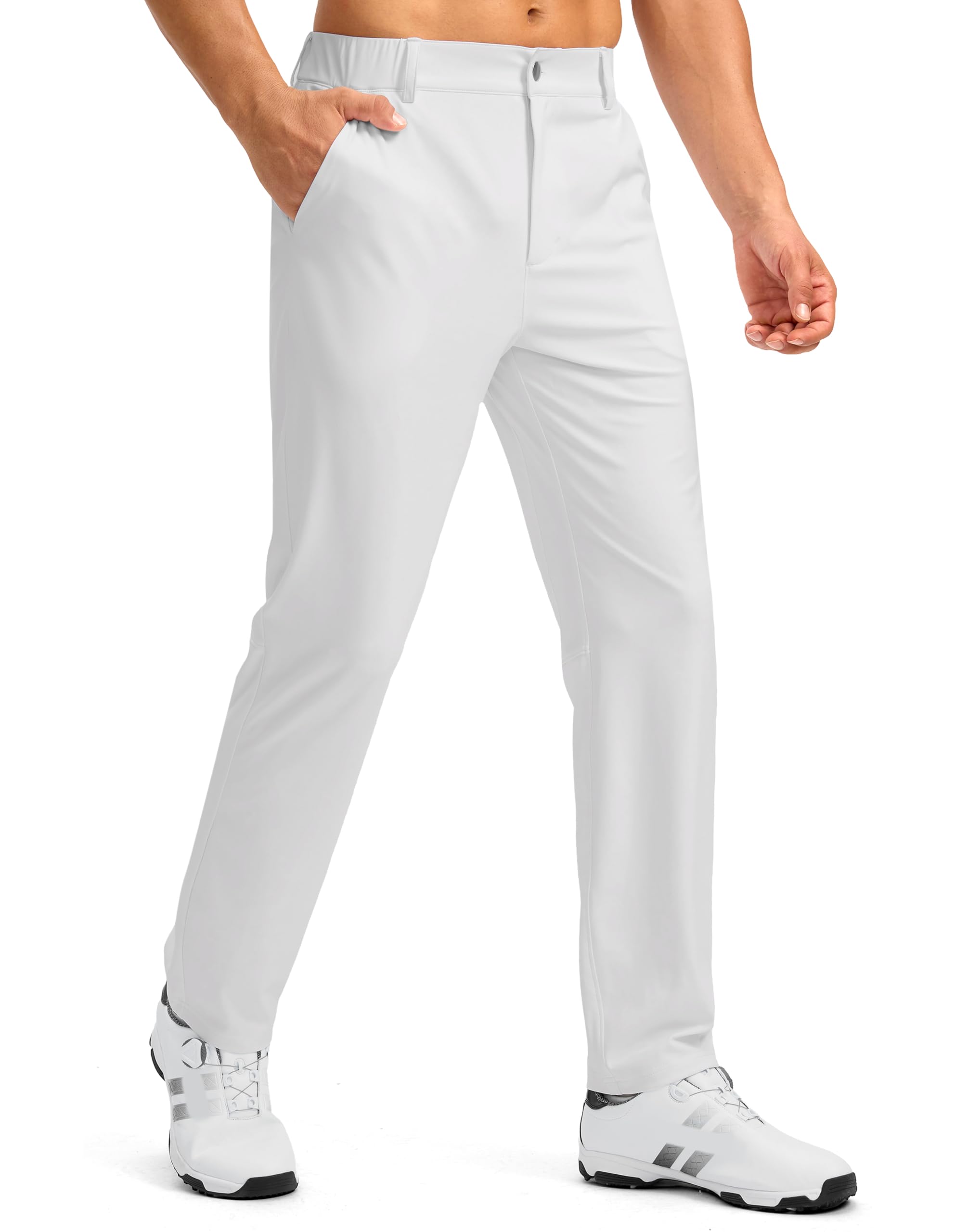 Soothfeel Men's Golf Pants with 5 Pockets Slim Fit Stretch Sweatpants Casual Travel Dress Work Pants for Men