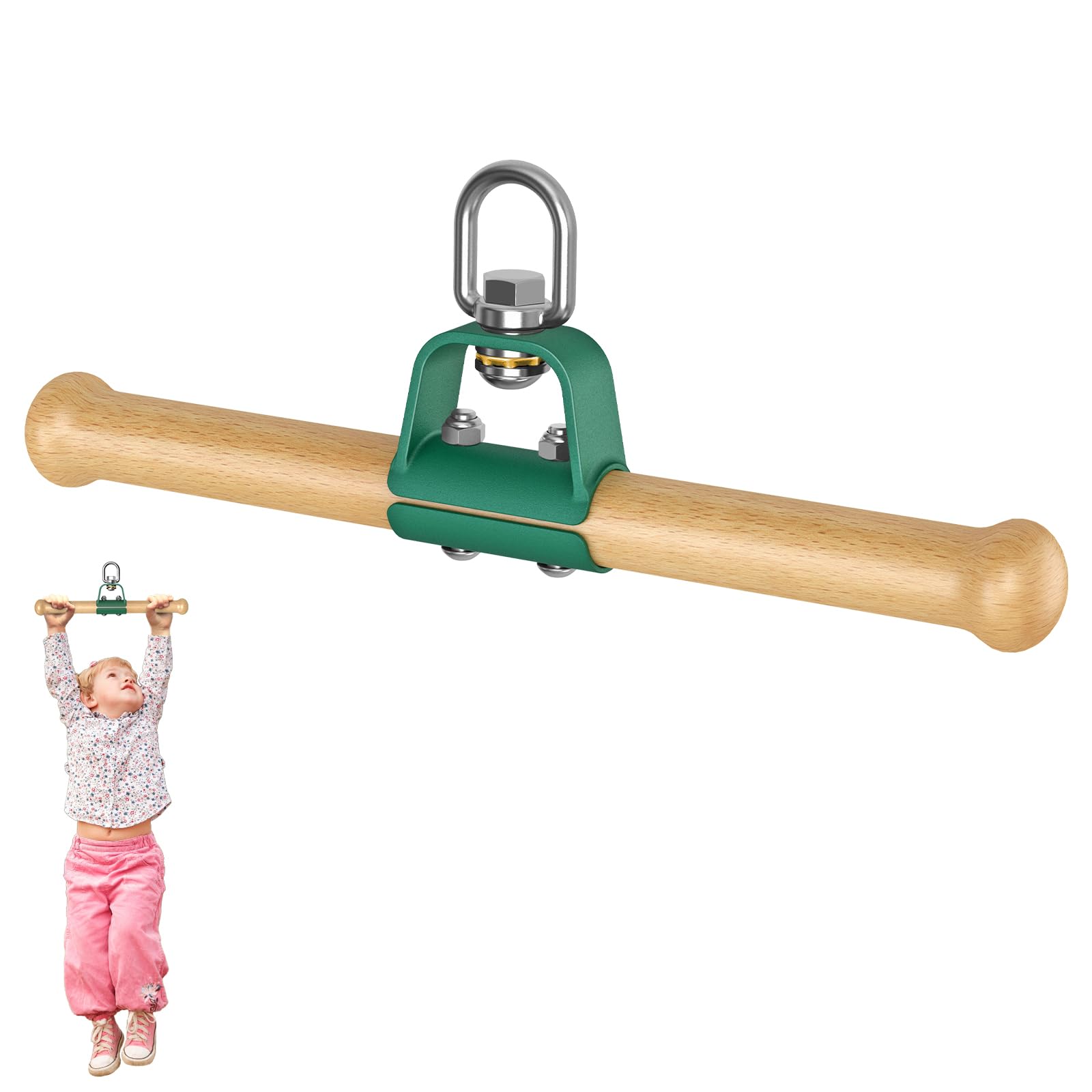 BeneLabel Ninja Twister Swing Spin 360 Flip Spinner Wooden/Green